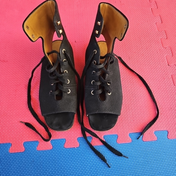 Chloe Canvas Gladiator Sandals Size 38 - Picture 5 of 10